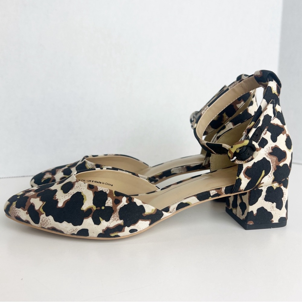 •CABI• NEW Leopard Print Kiki Ankle Strap Block Heel Size 7.5M Mary Jane - Picture 4 of 16